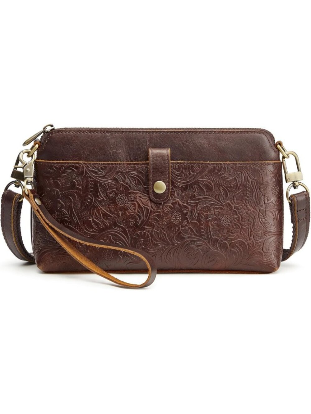 Stylish Small Leather Crossbody Bag for Women | RFID Blocking | 2 Straps